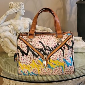 L.A.M.B. by Gwen Stefani Ditzy Graffiti Zipper Flower Bag #402